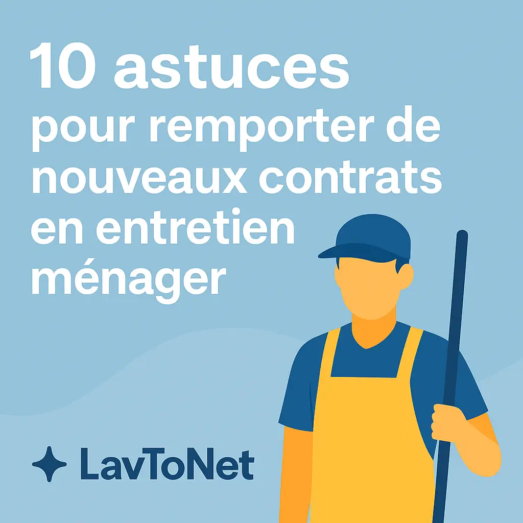 Illustration LavToNet : 10 astuces pour remporter de nouveaux contrats en entretien ménager